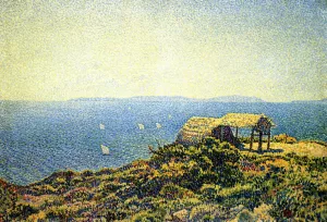 Ile du Levant, View from Cape Benat, Brittany Oil painting by Theo Van Rysselberghe