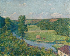 La Vallee De La Sambre by Theo Van Rysselberghe Oil Painting