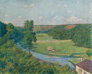 La Vallee De La Sambre by Theo Van Rysselberghe Oil Painting