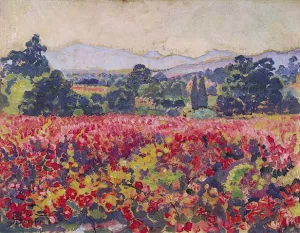 Les Vignes Saint-Clair Oil painting by Theo Van Rysselberghe