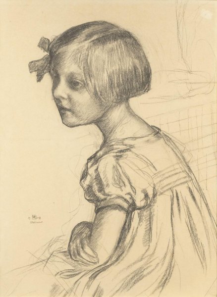 Main Product Photo of Mademoiselle Nele Van de Velde Painting by Theo Van Rysselberghe