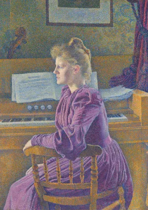 Maria Sethe, the Future Mrs. Henry Van de Velde by Theo Van Rysselberghe Oil Painting