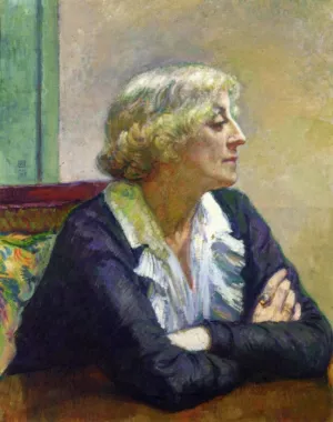 Maria Van Rysselberghe with Crossed Arms Oil painting by Theo Van Rysselberghe