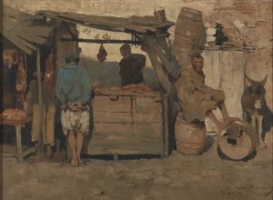 Moroccan Butcher by Theo Van Rysselberghe Oil Painting