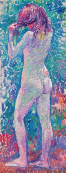 Nu De Dos, Se Coiffant by Theo Van Rysselberghe Oil Painting