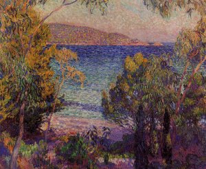 Pines and Eucalyptus at Cavelieri Oil painting by Theo Van Rysselberghe