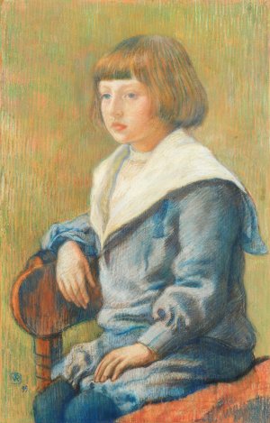 Portrait D'enfant Oil painting by Theo Van Rysselberghe