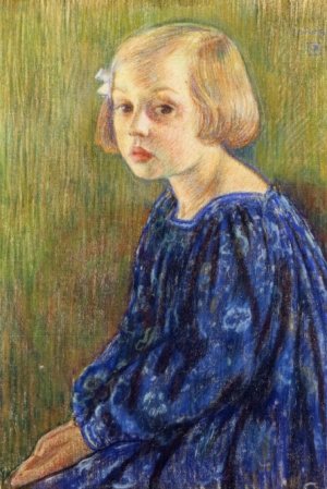 Portrait of Elizabeth van Rysselberghe Oil painting by Theo Van Rysselberghe