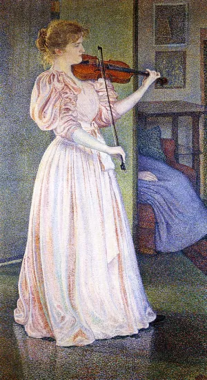 Portrait of Irma Sethe Oil painting by Theo Van Rysselberghe