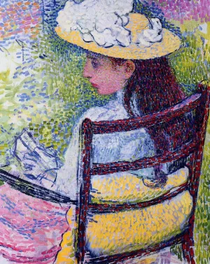 Portrait of Jeanne Pissarro by Theo Van Rysselberghe Oil Painting