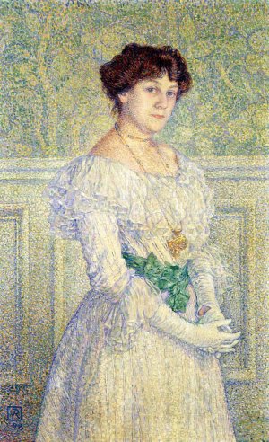 Portrait of Laure Fle Oil painting by Theo Van Rysselberghe
