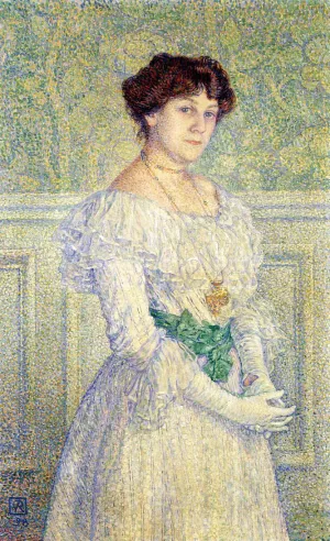 Portrait of Laure Fle Oil painting by Theo Van Rysselberghe