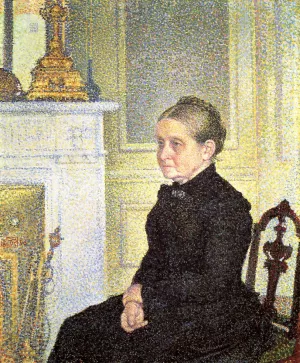 Portrait of Madame Charles Maus painting by Theo Van Rysselberghe