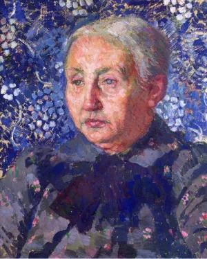 Portrait of Madame Monnon, the Artist's Mother-in-Law by Theo Van Rysselberghe Oil Painting