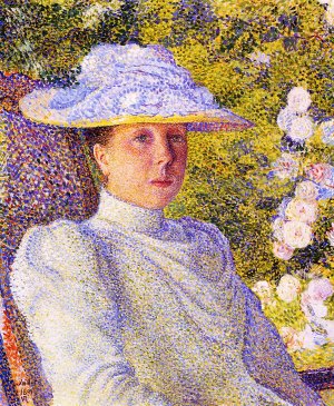 Portrait of Mathilde Vereeken Oil painting by Theo Van Rysselberghe