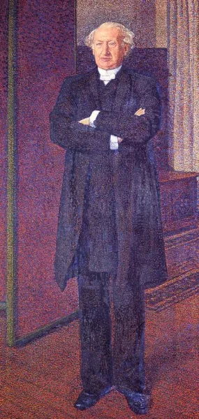 Portrait of Michel van Mos by Theo Van Rysselberghe - Oil Painting Reproduction