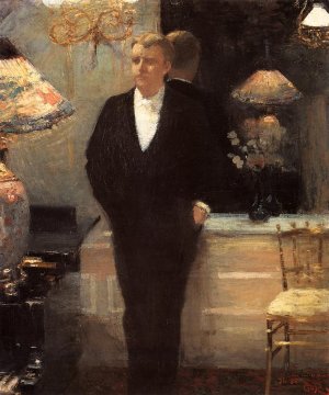 Portrait of Octave Maus Oil painting by Theo Van Rysselberghe