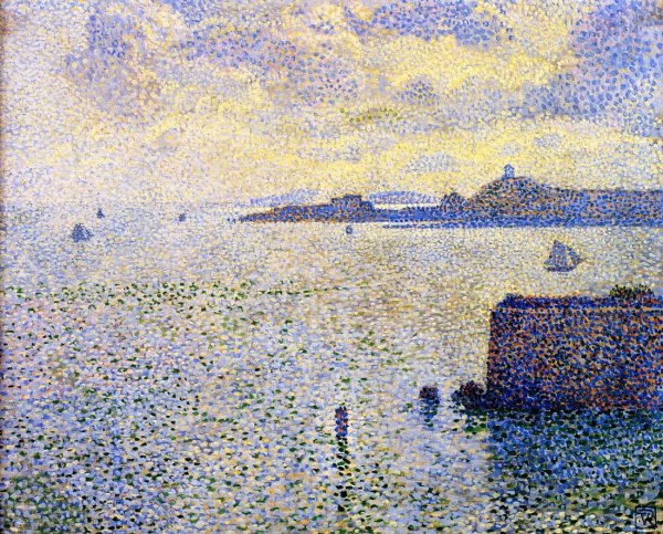 Main Product Photo of Sailboats and Estuary Painting by Theo Van Rysselberghe