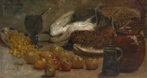 Still Life with Pheasants Oil painting by Theo Van Rysselberghe