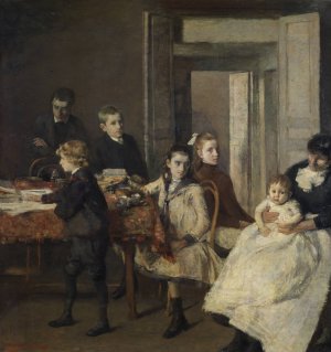 The Children of Francois van Rysselberghe by Theo Van Rysselberghe Oil Painting