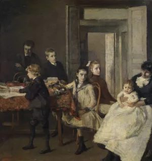 The Children of Francois van Rysselberghe by Theo Van Rysselberghe Oil Painting
