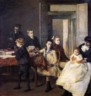 The Children of Francois van Rysselberghe Oil painting by Theo Van Rysselberghe