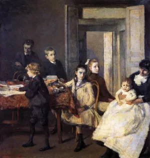 The Children of Francois van Rysselberghe by Theo Van Rysselberghe Oil Painting