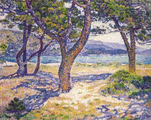 The Mediterranean at Le Lavandou Oil painting by Theo Van Rysselberghe