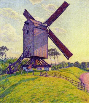 The Mill at Kelf by Theo Van Rysselberghe - Oil Painting Reproduction