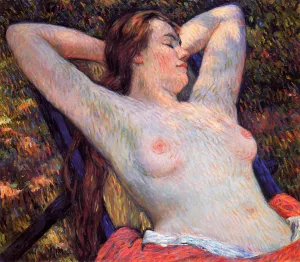 The Model's Siesta by Theo Van Rysselberghe - Oil Painting Reproduction