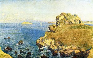 The Pointe de per Kiridec at Roscoff, Brittany Oil painting by Theo Van Rysselberghe