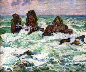 The Rocks by Theo Van Rysselberghe - Oil Painting Reproduction