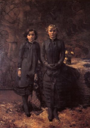 The Schlobach Sisters Oil painting by Theo Van Rysselberghe