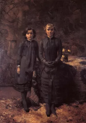 The Schlobach Sisters painting by Theo Van Rysselberghe