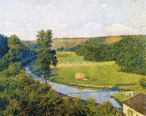 The Valley of the Sambre by Theo Van Rysselberghe Oil Painting