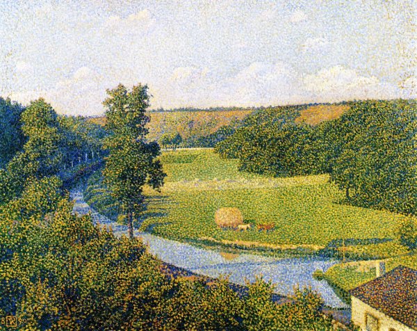 Main Product Photo of The Valley of the Sambre Painting by Theo Van Rysselberghe