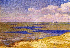 View of the River Scheldt by Theo Van Rysselberghe Oil Painting