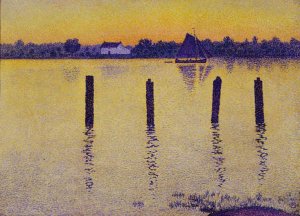Voiliers sur l'Escaut Oil painting by Theo Van Rysselberghe