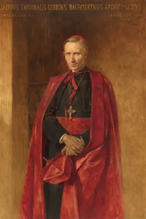 Cardinal James Gibbons by Theobald Chartran Oil Painting