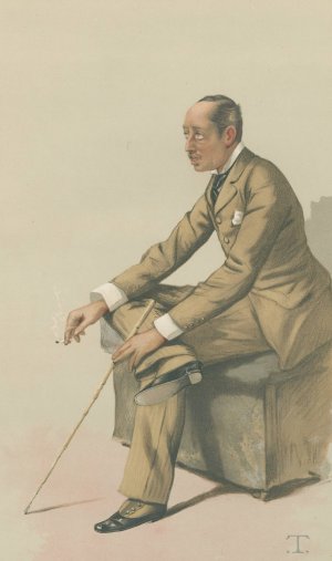 Politicians - Vanity Fair - 'B'. The Marquis of Blandford. June 18, 1881 by Theobald Chartran Oil Painting