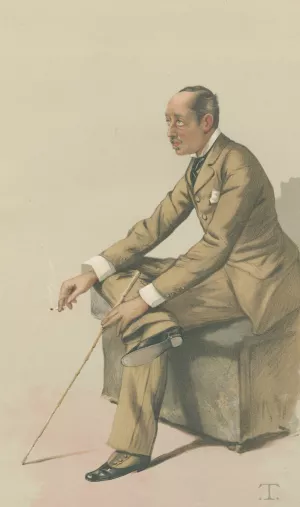 Politicians - Vanity Fair - 'B'. The Marquis of Blandford. June 18, 1881 by Theobald Chartran Oil Painting