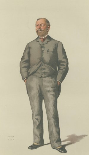 Politicians - Vanity Fair. 'Brighton'. Mr. William Thackerey Marriot. 24 March 1883 by Theobald Chartran Oil Painting