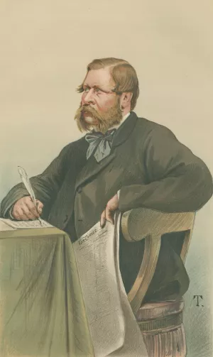 Politicians - Vanity Fair. 'France at the Congress'. Mr. William Henry Waddington.'28 September 1878 by Theobald Chartran Oil Painting
