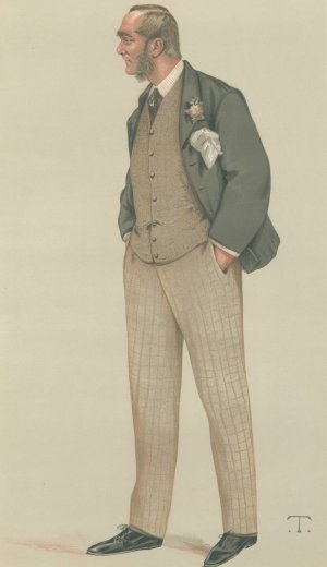 Politicians - Vanity Fair. 'Promotion by marriage'. The Rt. Hon. Sir Augustus Berkley Paget. 26 June 1880 Oil painting by Theobald Chartran