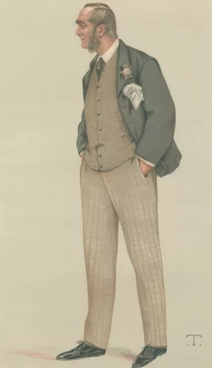 Politicians - Vanity Fair. 'Promotion by marriage'. The Rt. Hon. Sir Augustus Berkley Paget. 26 June 1880 by Theobald Chartran Oil Painting