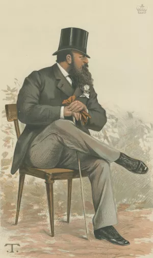 Politicians - Vanity Fair. 'Property in Suffolk'. Lord Rendlesham. 6 October 1881 by Theobald Chartran Oil Painting