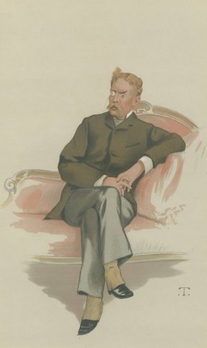 Politicians - Vanity Fair. 'Roman Catholic Home Rule'. Mr. Frank Hugh O'Cahan O'Donnell. 28 August 1880 by Theobald Chartran Oil Painting