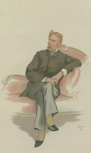 Politicians - Vanity Fair. 'Roman Catholic Home Rule'. Mr. Frank Hugh O'Cahan O'Donnell. 28 August 1880 Oil painting by Theobald Chartran