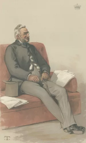 Politicians - Vanity Fair - 'Sanitas'. The Earl Fortescue. September 17, 1881 by Theobald Chartran Oil Painting