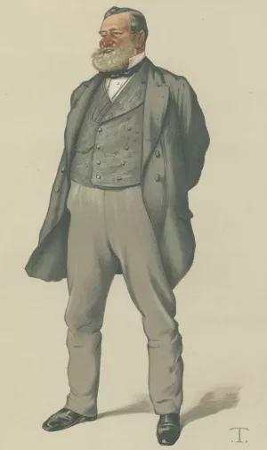 Politicians - Vanity Fair - 'the City'. Alderman Robert Nicholas Fowler. June 25, 1881 Oil painting by Theobald Chartran